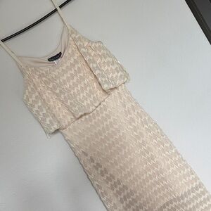 Body Hugging  Cream Dress